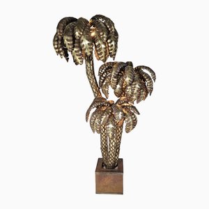 XXL Brass Palm Tree Lamp from Maison Jansen, 1960s