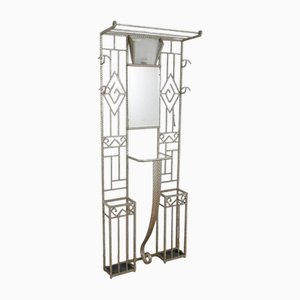 French Art Deco Wrought Iron Hall Stand, 1930