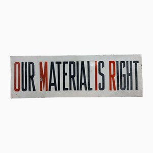 Enamel Shop Sign, 1900s