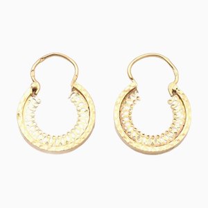 Edwardianische Creolen aus Gold, 2 . Set