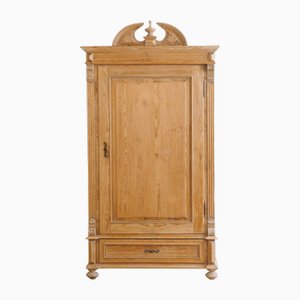 Armoire Antique en Bois Résineux avec Patères, 1890