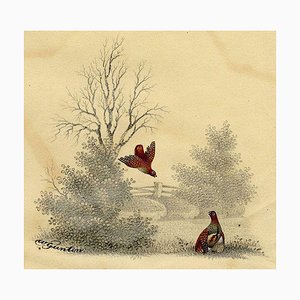William Gunton, Two Grouse Birds, Early 19th Century, Watercolour