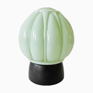 Vintage Art Deco Table Lamp in Mint Green, 1930s