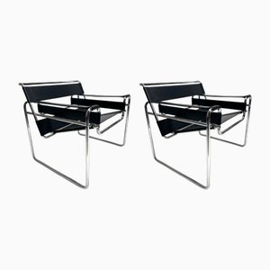 Original Wassily Armchairs attributed to Marcel Breuer for Gavina, 1970s, Set of 2