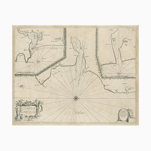 Antique Chart of Dundee and Aberdeen and Montrose in Scotland, 1774