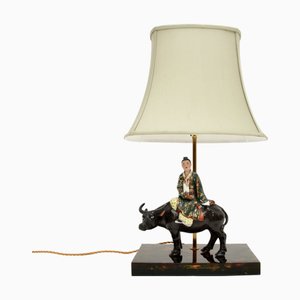 Vintage Oriental Ceramic Table Lamp, 1960