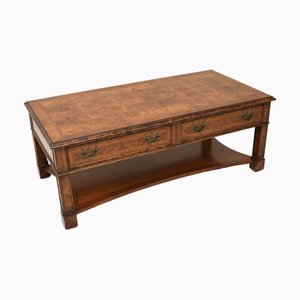 Antique Georgian Inlaid Walnut Coffee Table, 1950