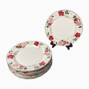 Large Plates in Malaysia Porcelain, 1970s, Set of 8
