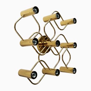 Vintage Hollywood Regency German Wall Lamp by Gaetano Sciolari for Leola, 1970s