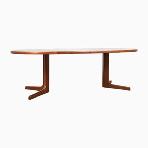 Table de Salle à Manger Ronde Mid-Century en Teck avec Deux Rallonges, Danemark, 1960s