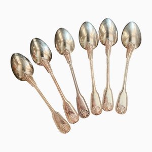 Silver Plated Soup Spoons from Christofle, Set of 6