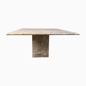 Tavolo da pranzo vintage quadrato in granito, anni '70