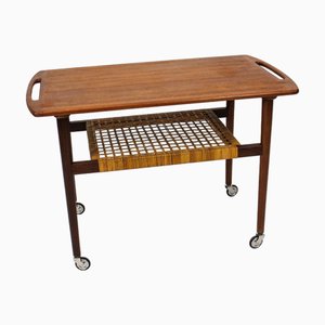 Carrello di servizio Mid-Century moderno in teak di Johannes Andersen, Danimarca, anni '60