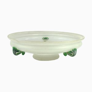 Big Italian Scavo Glass Dish, 1980s