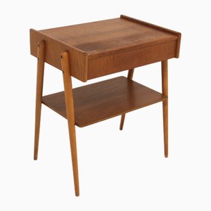 Scandinavian Teak Bedside Table from Ab Carlströms, 1960