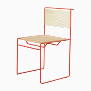 Sedia Flyline Spaghetti rossa di Giandomenico Bellotti, Italia, anni '70
