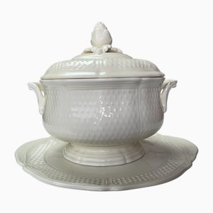 Gien Soup Tureen with Plate, 1980s