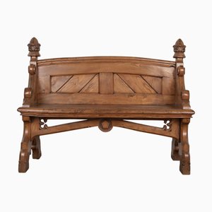 Antike Hausbank aus Ulmenholz, 1860