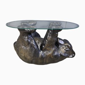 Vintage Black Bear Coffee Table, 1970s