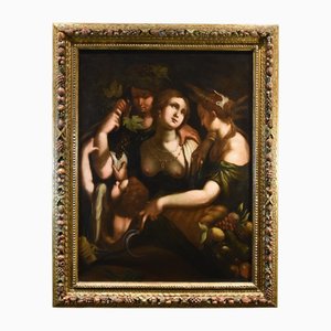 Giovanni Battista Paggi, Venus Bacchus Ceres, 1620, Oil on Canvas, Framed