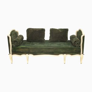 Velvet Banquette Daybed, 1940s