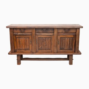 Brutalistisches Sideboard aus Ulmenholz, 1970er