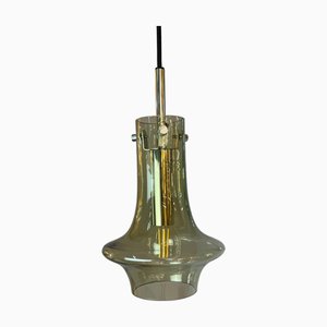 Lampada a sospensione in vetro fumé di Leclaire & Schäfer