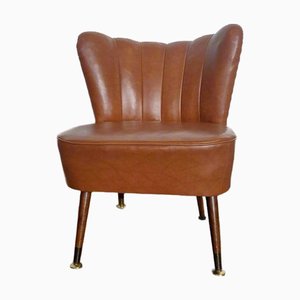 Mid-Century Brass Lounge Chair