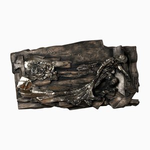 Brutalistische Vintage Wandskulptur von Finesse Originals