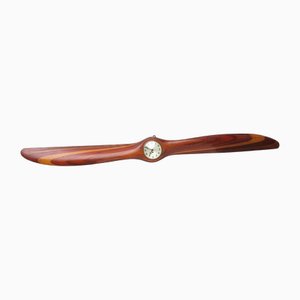 Large Vintage Aircraft Propeller in Oak and Teak, 1920s