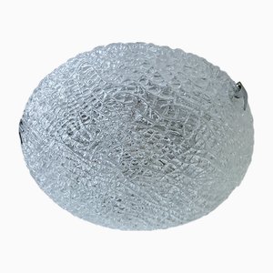 Brutalist Glass Flush Mount from Kaiser-Leuchten, 1970s