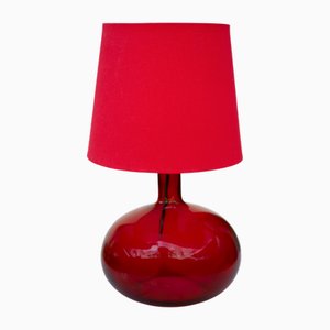 Lampada da tavolo Pop Art in vetro rosso di Anne Nilsson per Ikea, Scandinavia