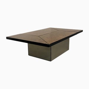 Wurzelholz Couchtisch mit Bar von Paul Michel für Roche Bobois, 1980er