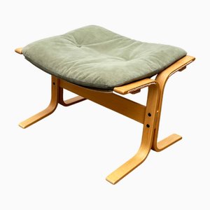 Otomana Siesta noruega Mid-Century de cuero Nubuk de Ingmar Relling para Westnofa, años 60