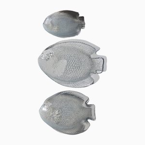 Vintage Fish Service from Arcoroc, France, 1970s, Set of 9