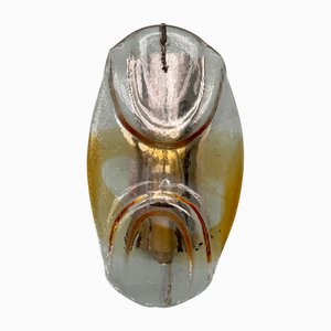 Lampada da parete vintage in vetro di Murano di Mazzega, Italia, anni '60