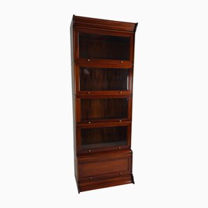 Mahogany and Beveled Glass Bookcase in the style of Globe-Wernicke