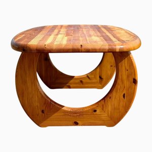 Danish Brutalist Oregon Pine Coffee Table, 1970s