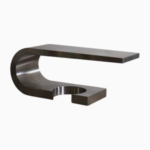 Stimmgabel Schreibtisch aus Stahl von Marzio Cecchi für Studio Most Florence, 1970er