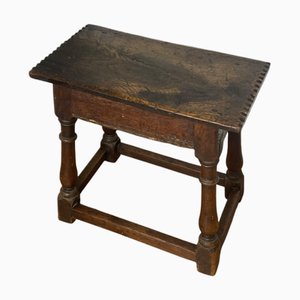 English Joint Stool in Oak, 1900