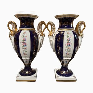 Limoges Porcelain Vases, 1920s-1940s, Set of 2