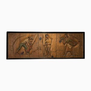 Remigio Soler, Carved Relief, 1960s, Wood