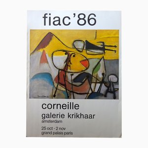Exhibition Poster by Guillaume Corneille for Galerie Krikhaar, 1986