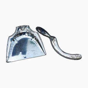 Art Deco Plated Brush and Crumb Scoop, 1930s, Set of 2