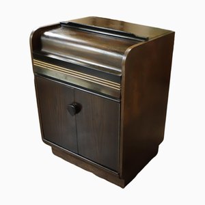 Supraphon Bar Cabinet with Tambour Roll-Top, 1950s