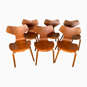 Chaises Grand Prix par Arne Jacobsen pour Fritz Hansen, 1960s, Set de 6