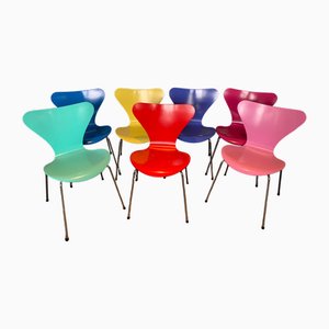 Sillas Butterfly de Arne Jacobsen para Fritz Hansen, años 90. Juego de 7