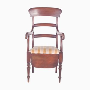 Pen Chair with Light Striped Upholstery, 1890s