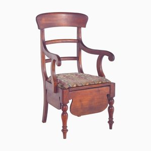 Chair with Striped Upholstery, 19th Century
