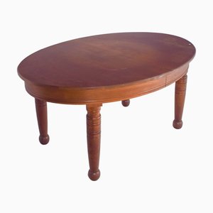 Danish Oval Oak Dining Table, 1950s